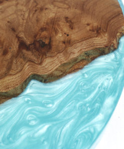 Dessous de plat Résine et Bois bleu