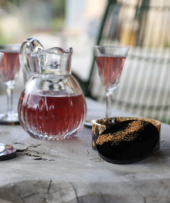 Lot de dessous de verre Noir et or