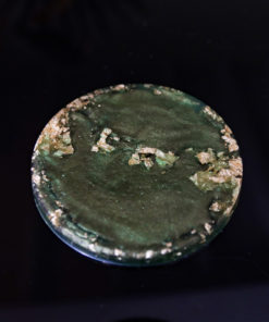 Lot de dessous de verre Résine Vert et Or