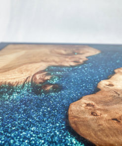 River Table en résine epoxy et bois -Orphée