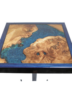 River Table résine epoxy et bois -Orphée - Paillette