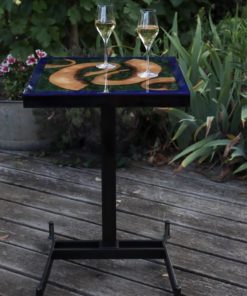 Table d'appoint résine époxy