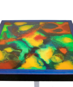 Table résine epoxy et bois Colorée - Orphée