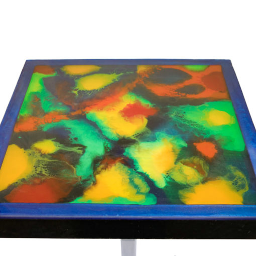 Table résine epoxy et bois Colorée - Orphée