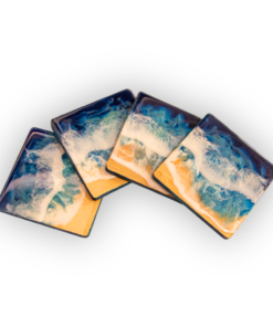 Dessous de verre Résine Epoxy ocean