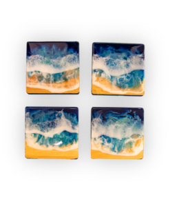 Dessous de verre résine et bois